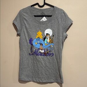 💚Disney Gray Aladdin Jazmine Genie Adorable T-shirt. Disney fans everyday attire